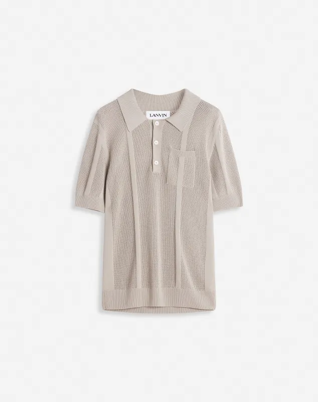 OPENWORK KNIT POLO SHIRT sold by Lanvin