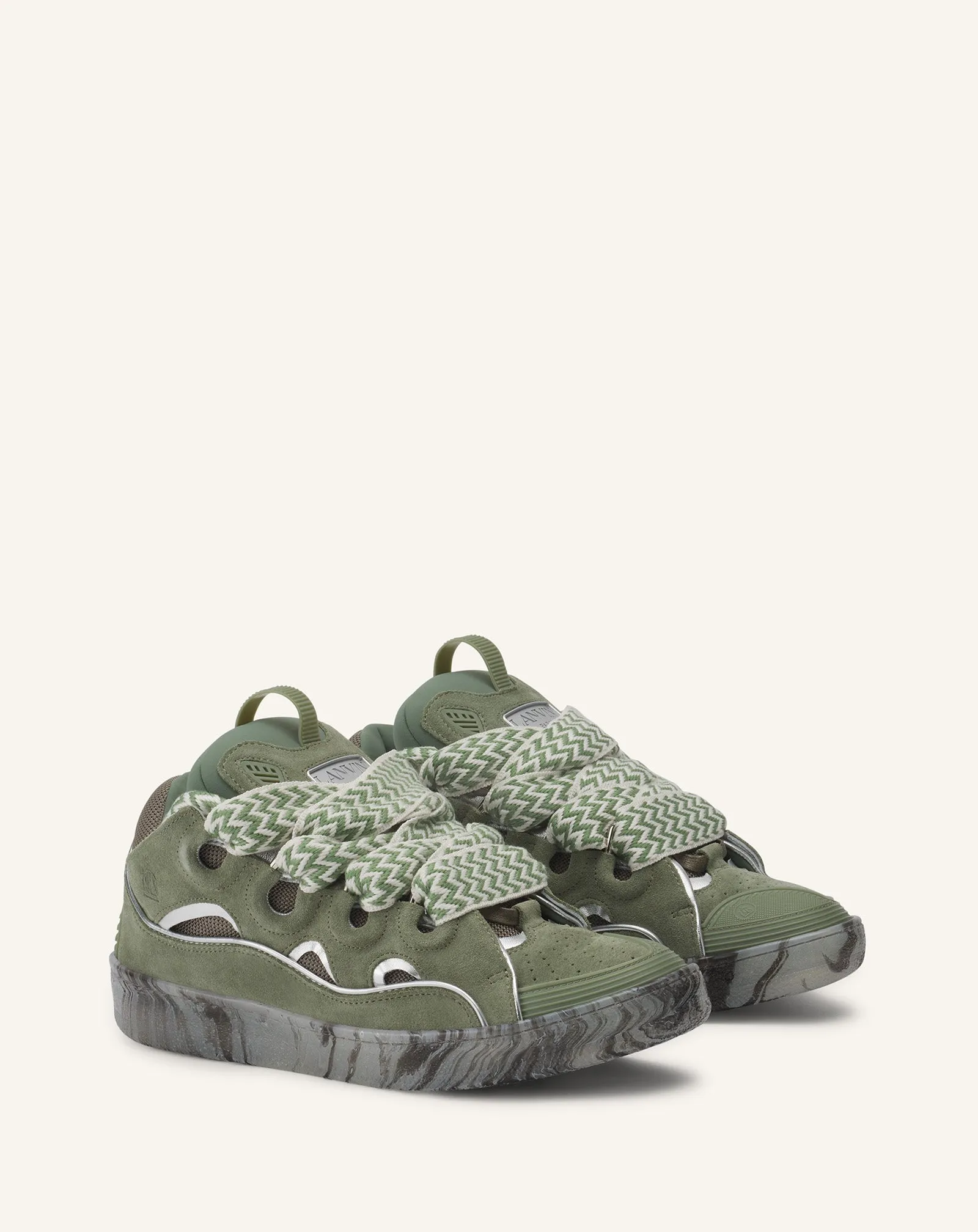 LEATHER CURB SNEAKERS WITH MARBLED SOLE sold by Lanvin product image thumbnail 2