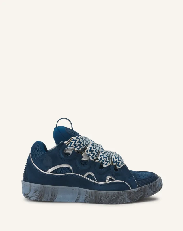 LEATHER CURB SNEAKERS WITH MARBLED SOLE sold by Lanvin