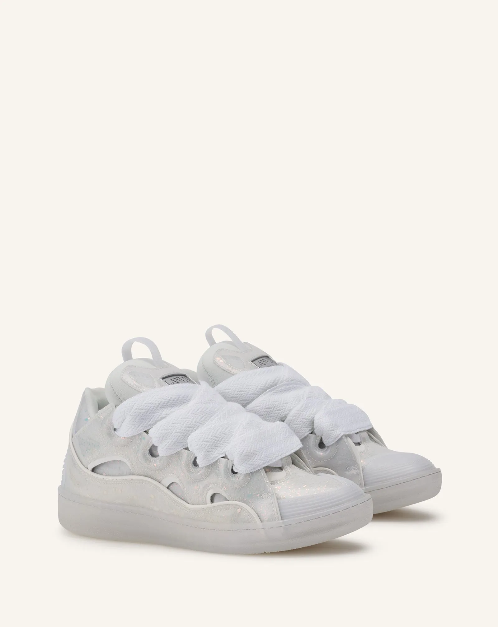 LEATHER CURB SNEAKERS WITH GLITTER EFFECT sold by Lanvin product image thumbnail 2