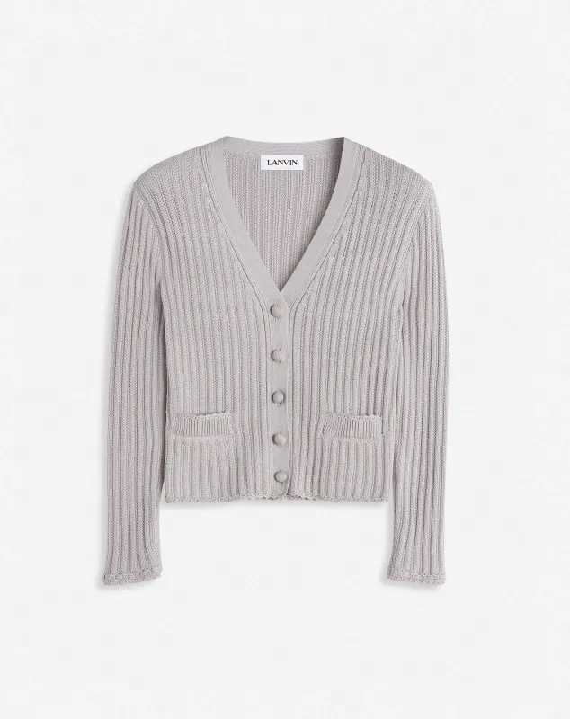 RIBBED CARDIGAN IN VISCOSE sold by Lanvin