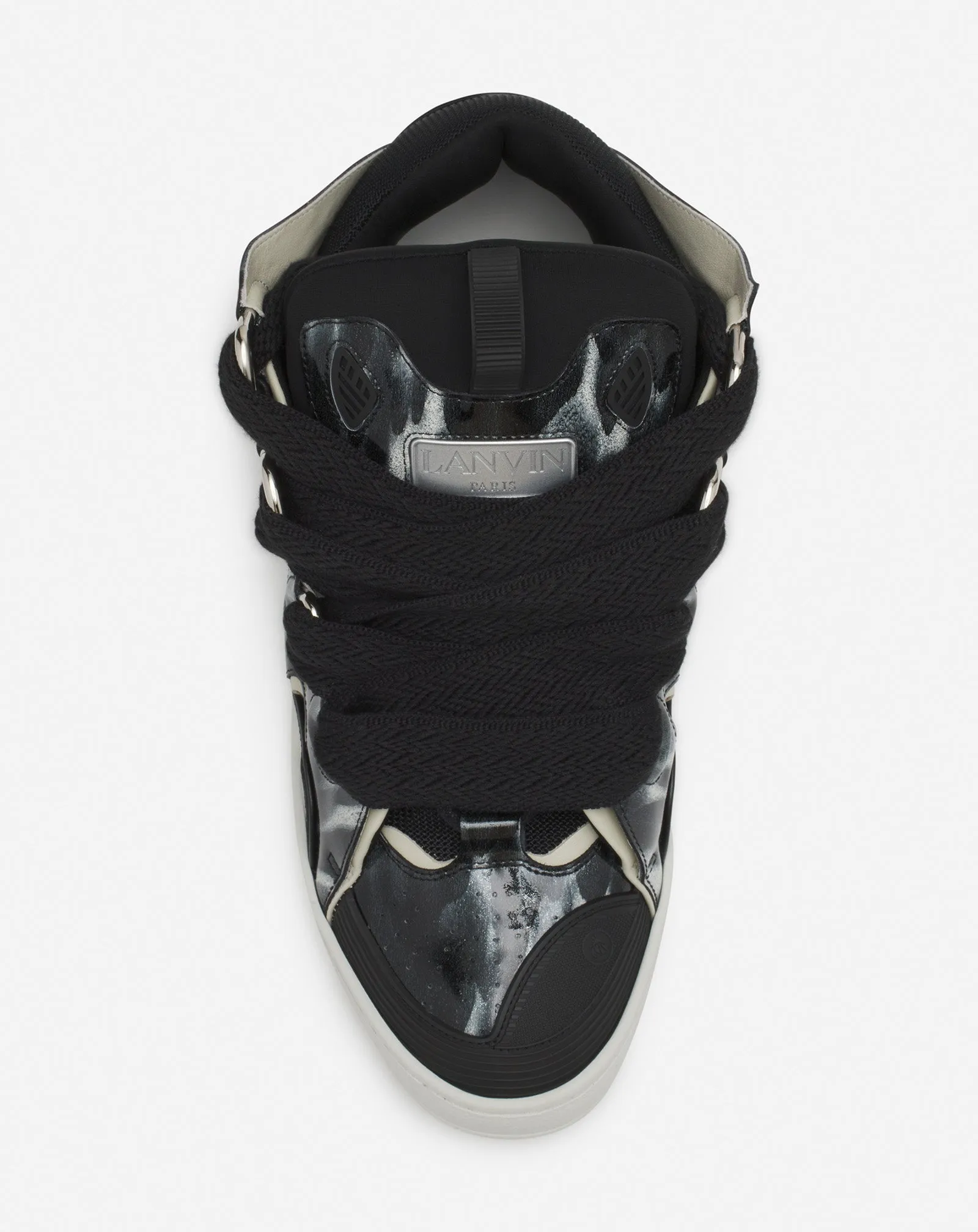 CURB LEATHER SNEAKERS WITH SPARKLES sold by Lanvin product image thumbnail 4