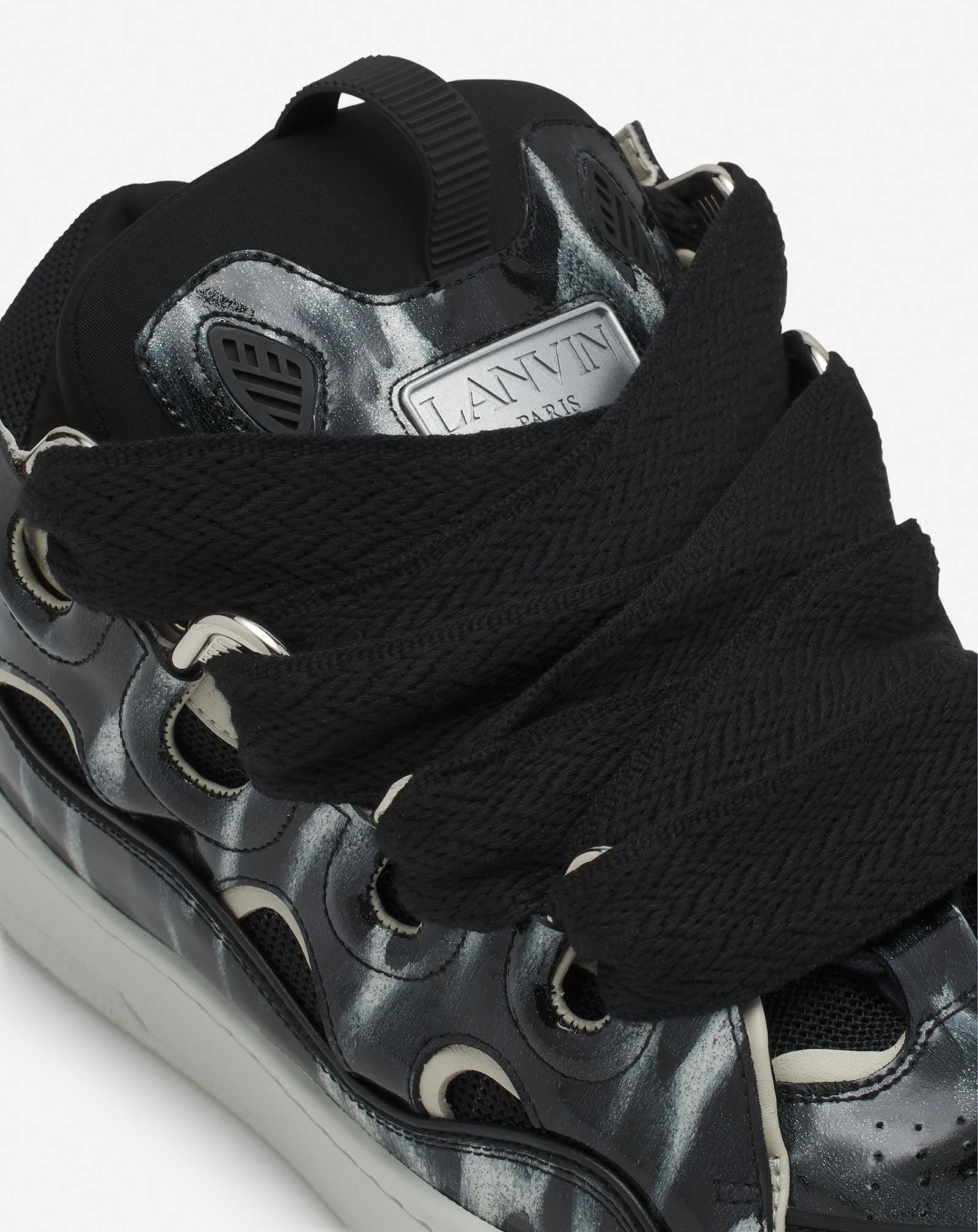 CURB LEATHER SNEAKERS WITH SPARKLES sold by Lanvin product image thumbnail 5