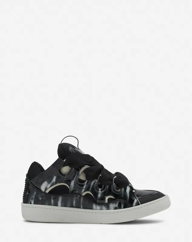 SNEAKERS CURB EN CUIR À PAILLETTES sold by Lanvin