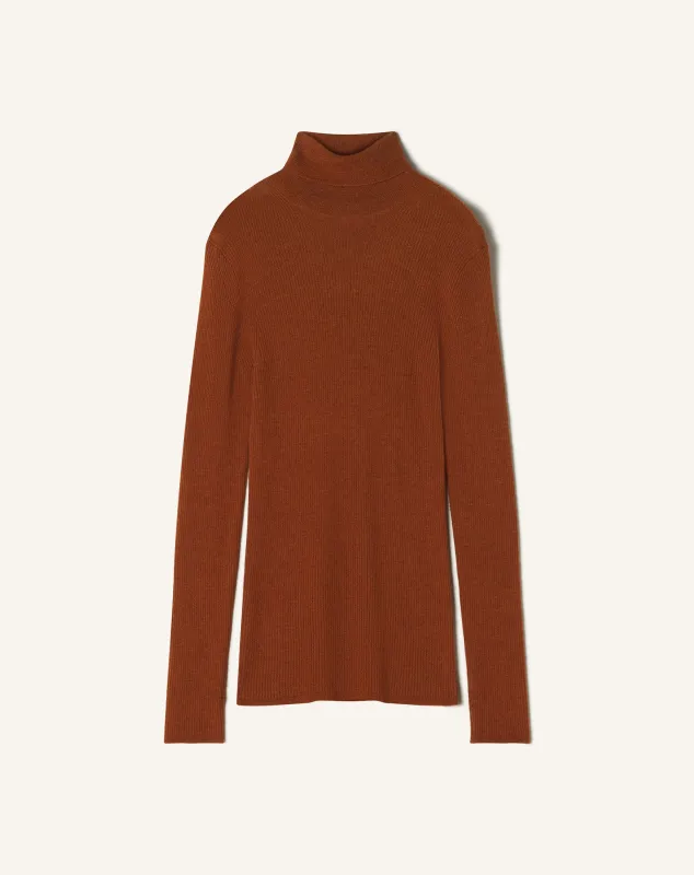TURTLENECK SWEATER IN MERINO WOOL AND SILK sold by Lanvin