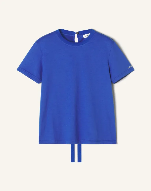 COTTON T-SHIRT WITH RIBBON DETAIL sold by Lanvin