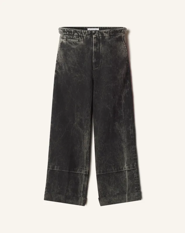 LOOSE FIT WASHED DENIM PANTS sold by Lanvin