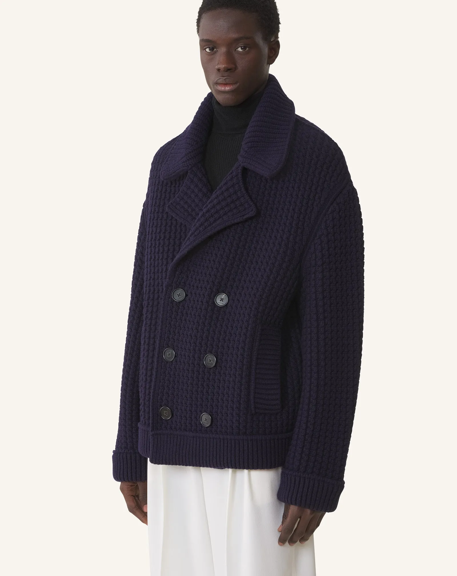 OVERSIZED WOOL PEA COAT sold by Lanvin product image thumbnail 3