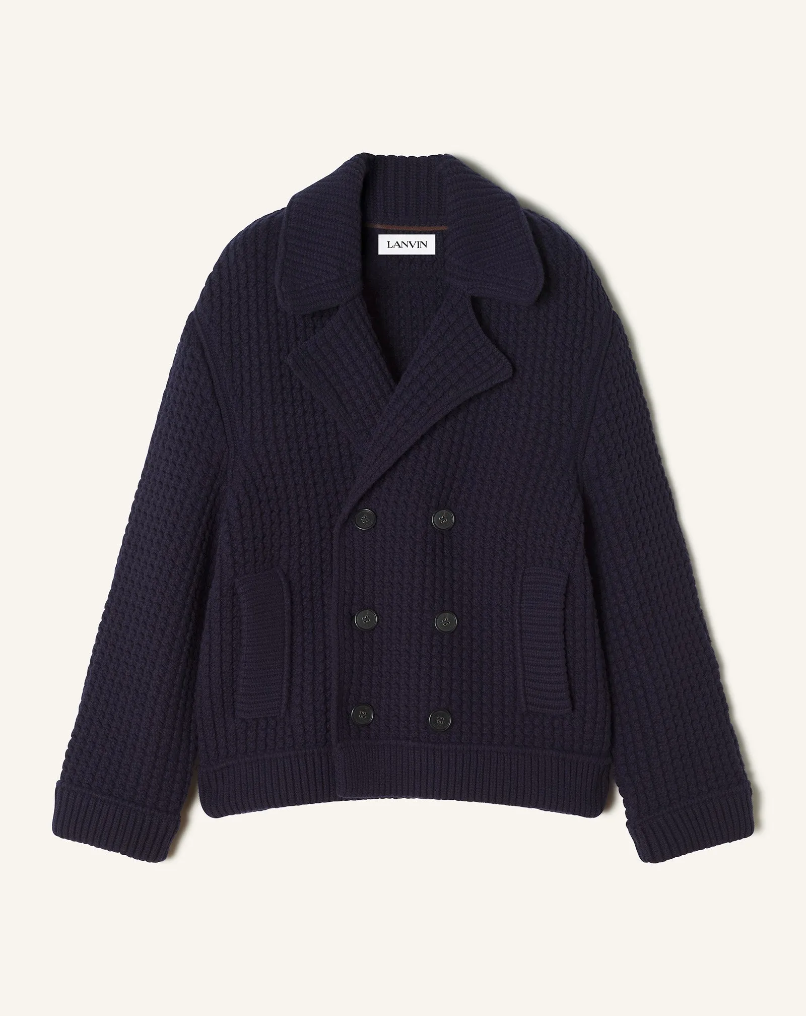 OVERSIZED WOOL PEA COAT sold by Lanvin