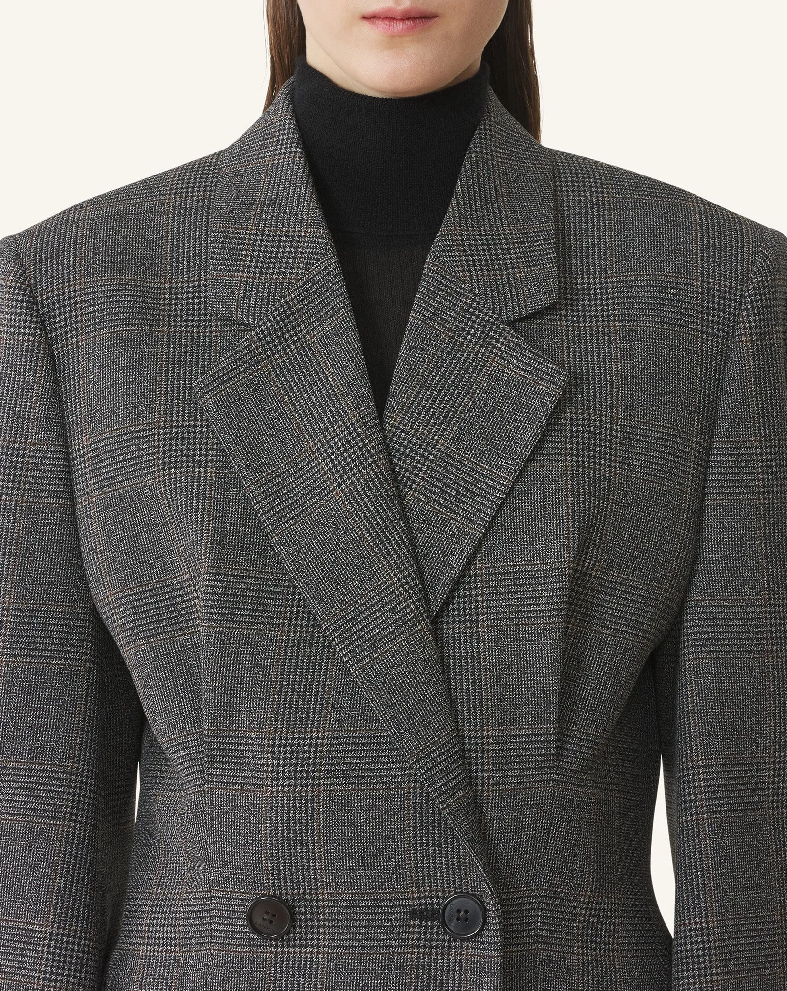DOUBLE-BREASTED TAILORED JACKET IN PRINCE OF WALES WOOL sold by Lanvin product image thumbnail 5
