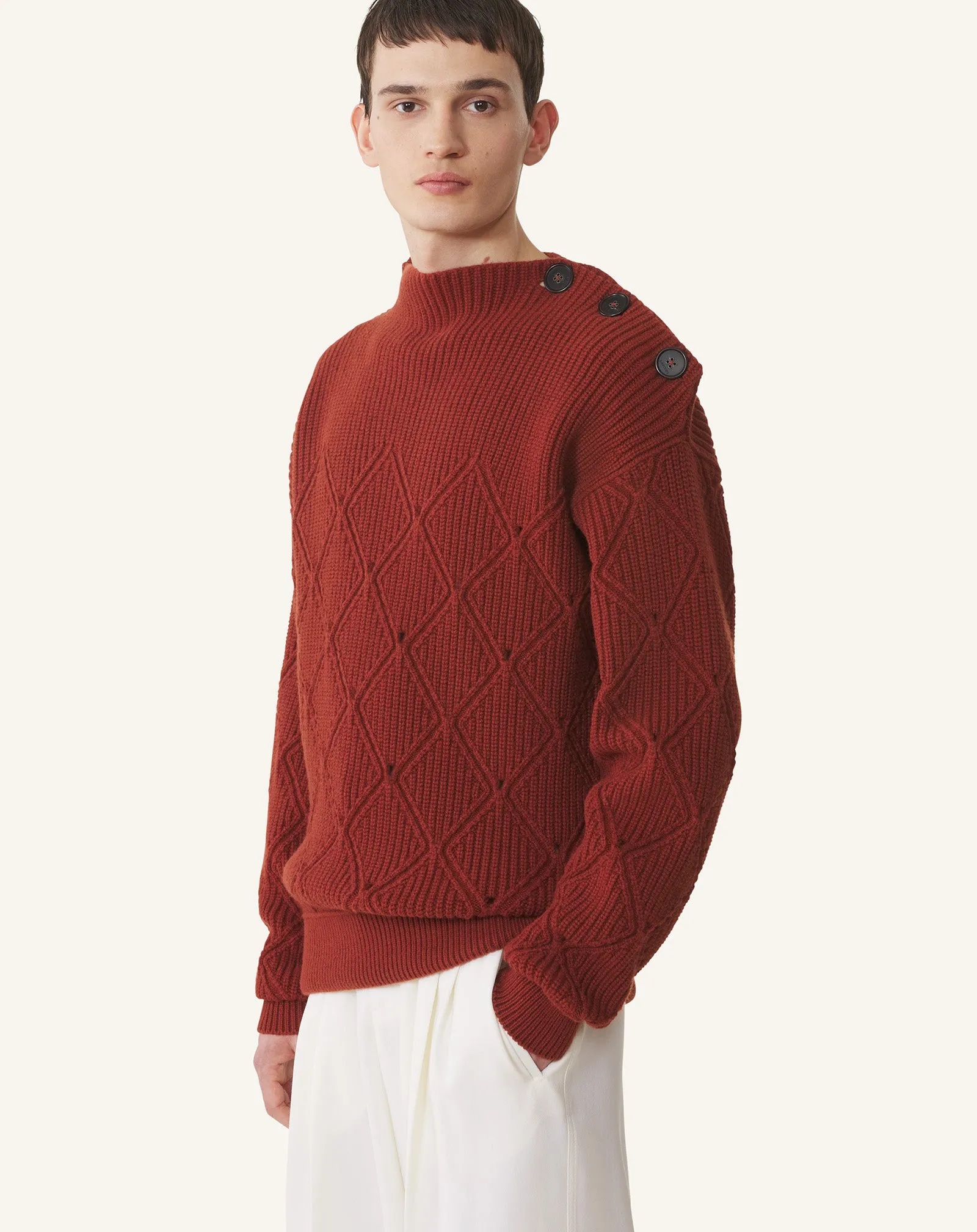 WOOL SWEATER WITH DIAMOND DETAIL sold by Lanvin product image thumbnail 3