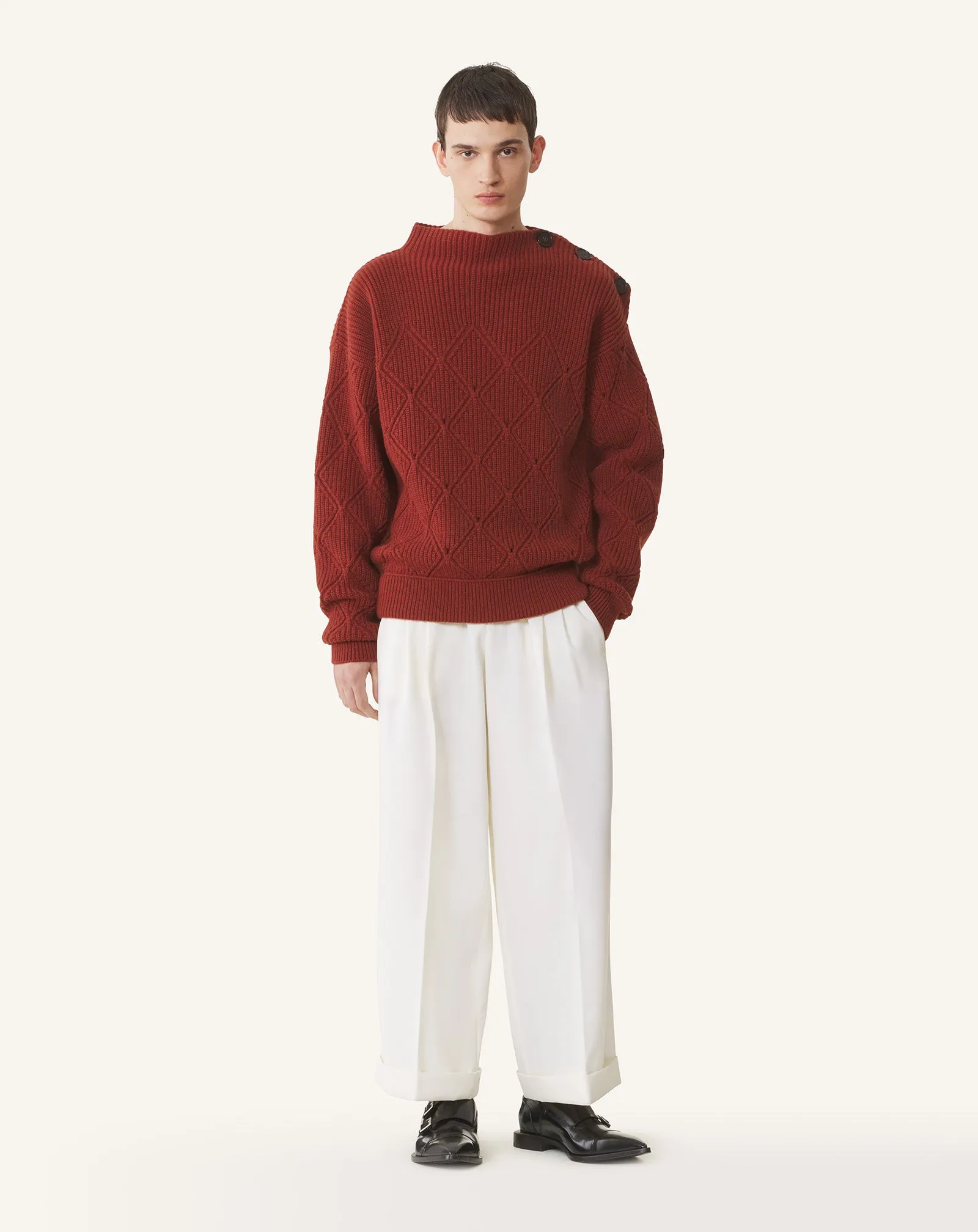 WOOL SWEATER WITH DIAMOND DETAIL sold by Lanvin product image thumbnail 2
