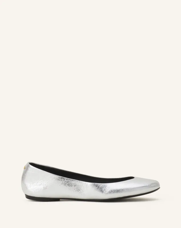 THE BALLERINA FLAT IN METALLIC LEATHER sold by Lanvin