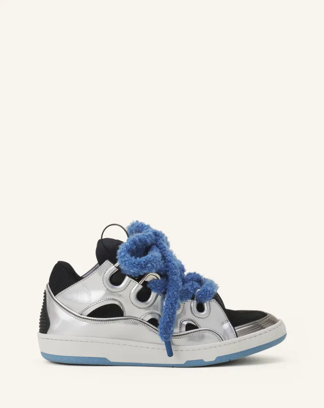 CURB METALLIC LEATHER SNEAKERS WITH MESH LACES sold by Lanvin