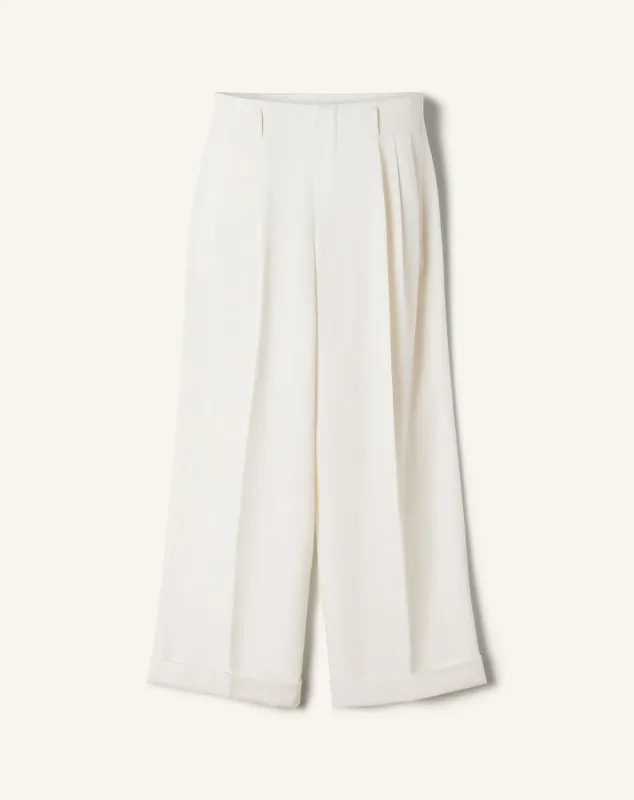 WIDE-LEG WOOL PANTS sold by Lanvin
