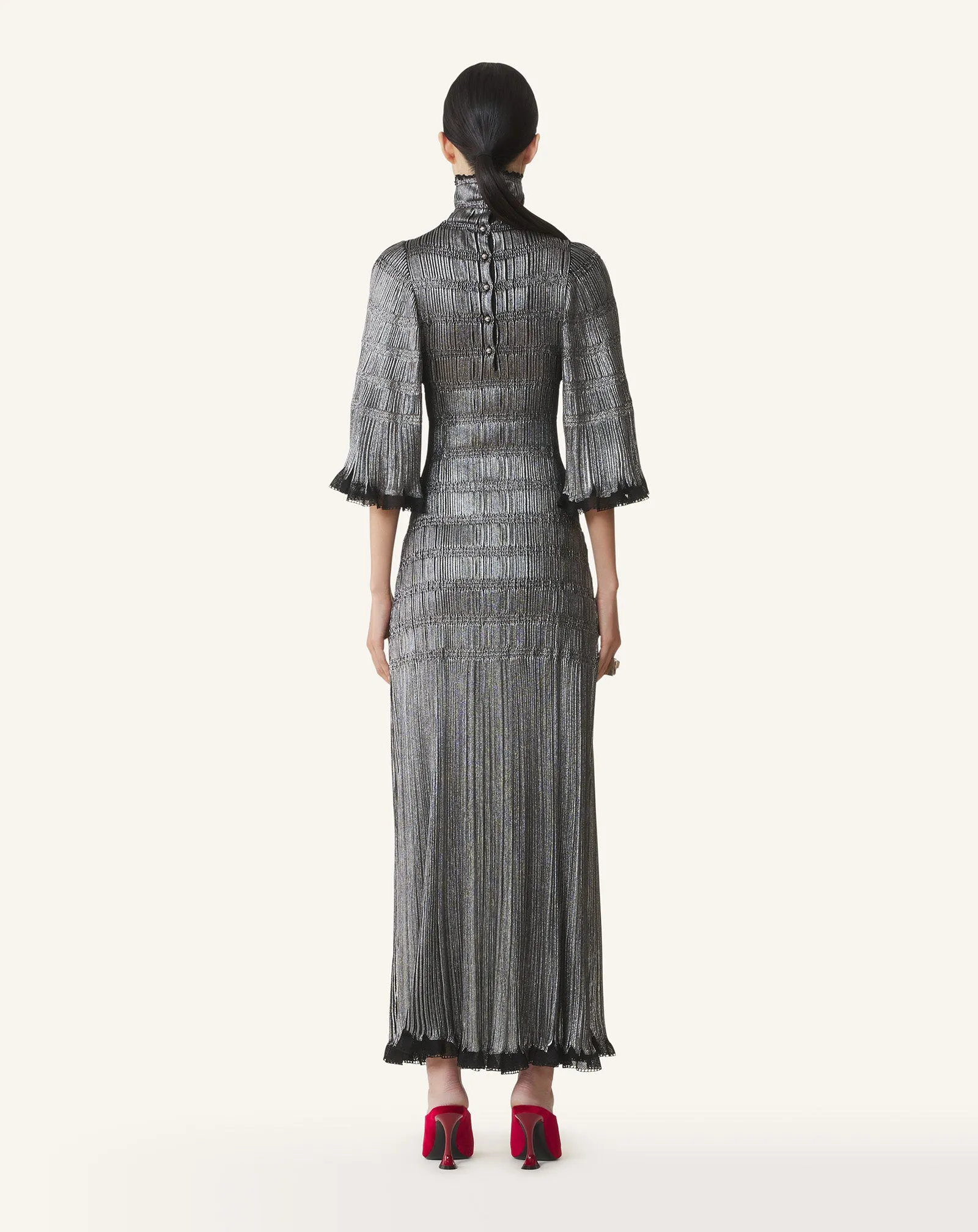 MIDI DRESS IN METALLIC VISCOSE sold by Lanvin product image thumbnail 4