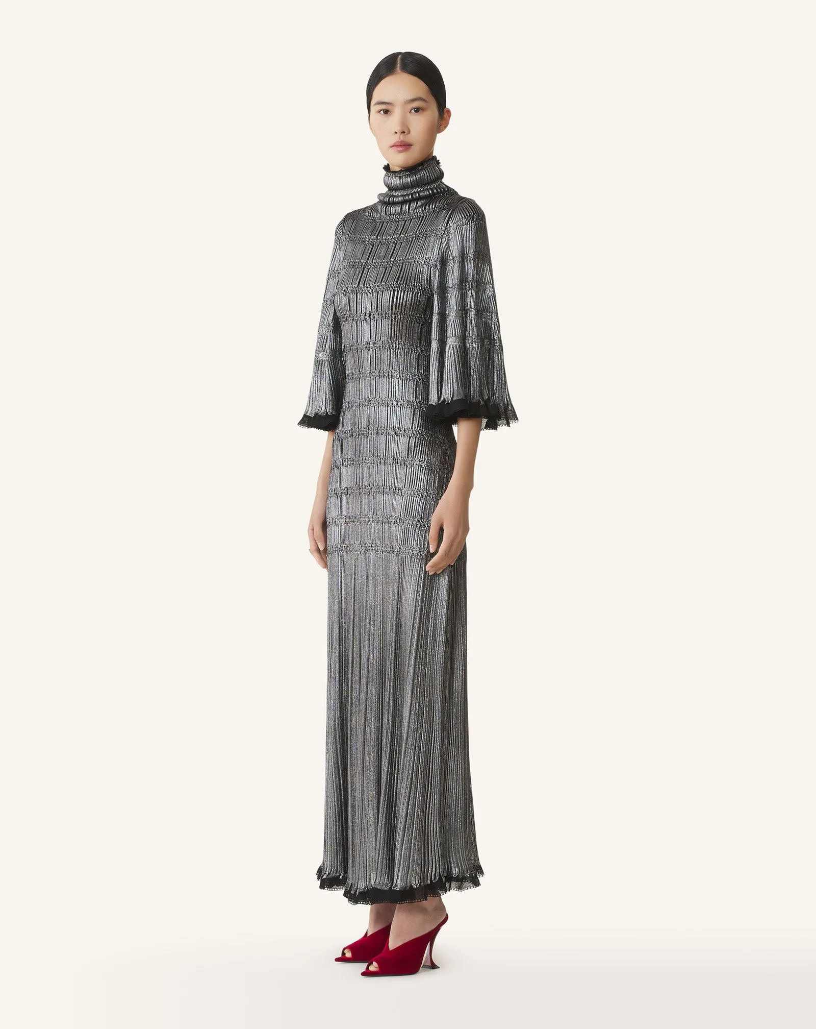 MIDI DRESS IN METALLIC VISCOSE sold by Lanvin product image thumbnail 3