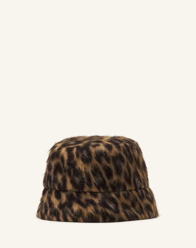 LEOPARD PRINT REVERSIBLE BUCKET HAT sold by Lanvin