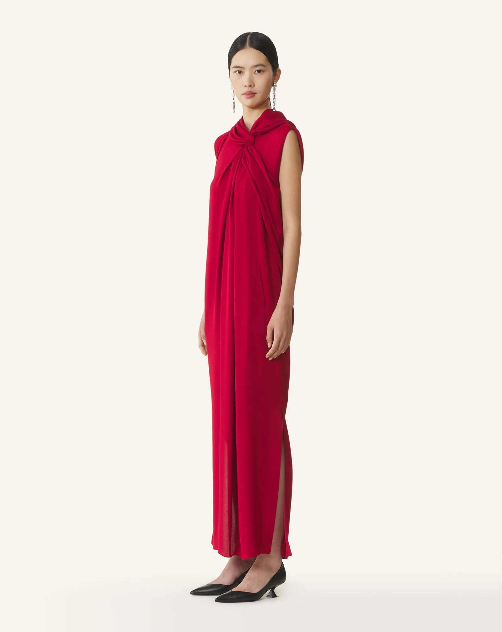 LONG KNOTTED DRESS IN SATIN sold by Lanvin product image thumbnail 3