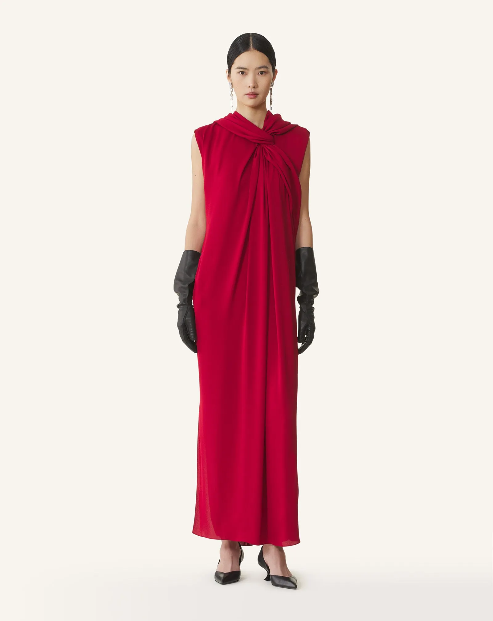 LONG KNOTTED DRESS IN SATIN sold by Lanvin product image thumbnail 2