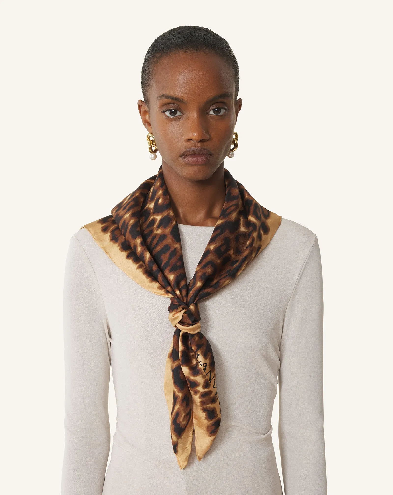 LEOPARD PRINT SILK SCARF sold by Lanvin product image thumbnail 3