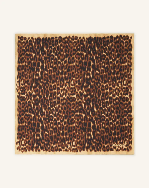 LEOPARD PRINT SILK SCARF sold by Lanvin