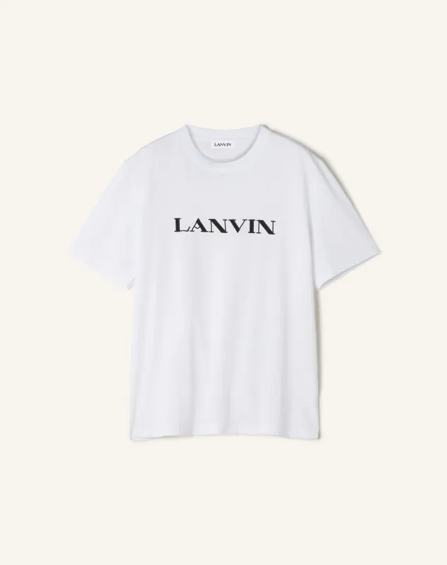 WHITE LANVIN EMBROIDERED COTTON T-SHIRT sold by Lanvin
