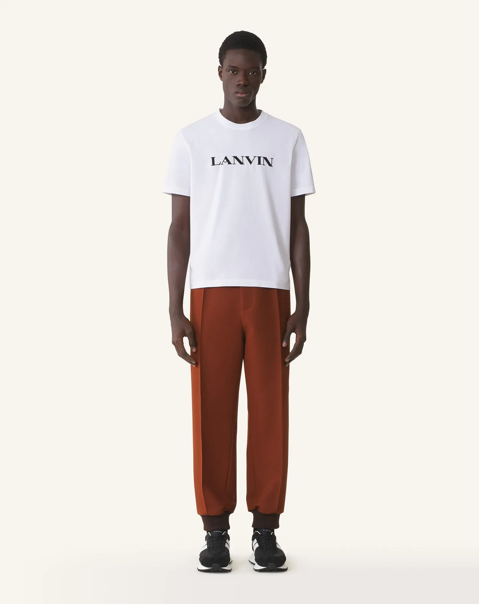 WHITE LANVIN EMBROIDERED COTTON T-SHIRT sold by Lanvin product image thumbnail 2