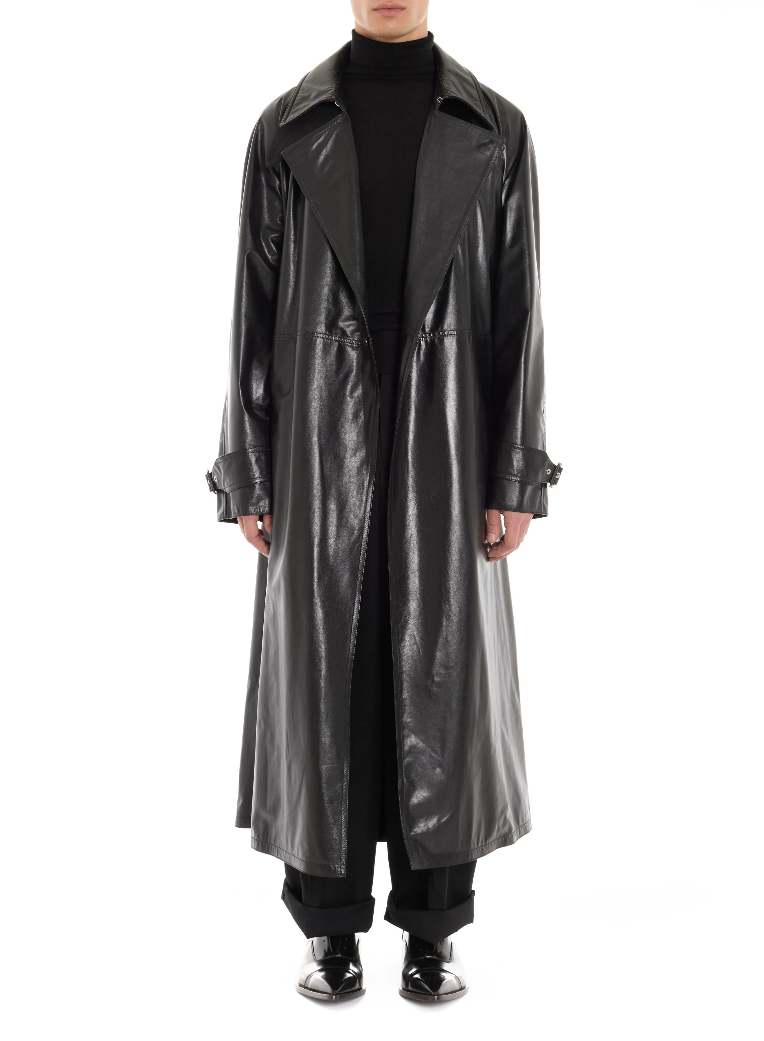 LEATHER TRENCH COAT sold by Lanvin