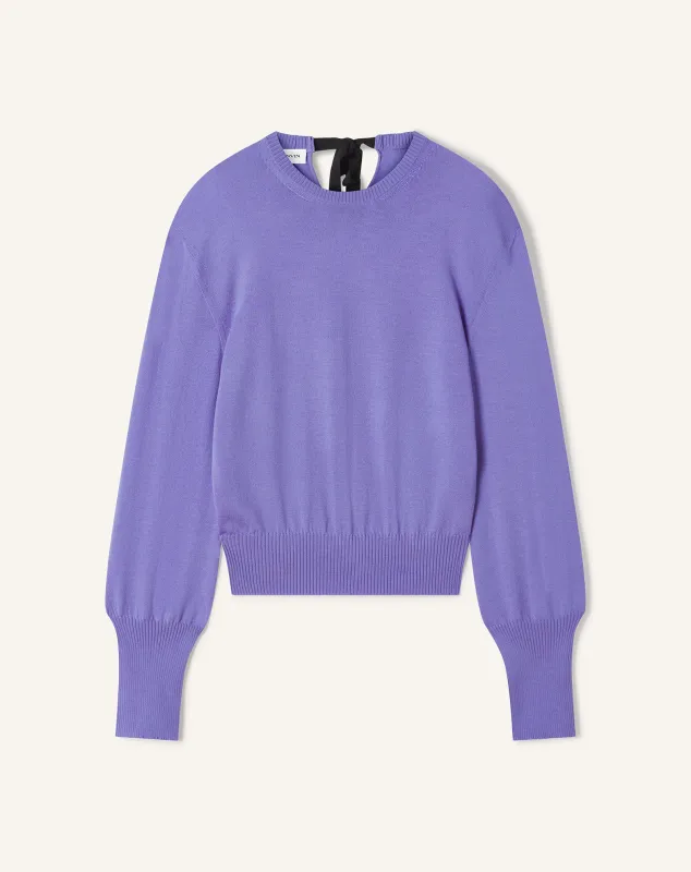 WOOL SWEATER WITH GROS GRAIN DETAIL made by Lanvin