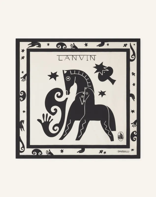 LUNAR YEAR PRINT SILK SCARF sold by Lanvin