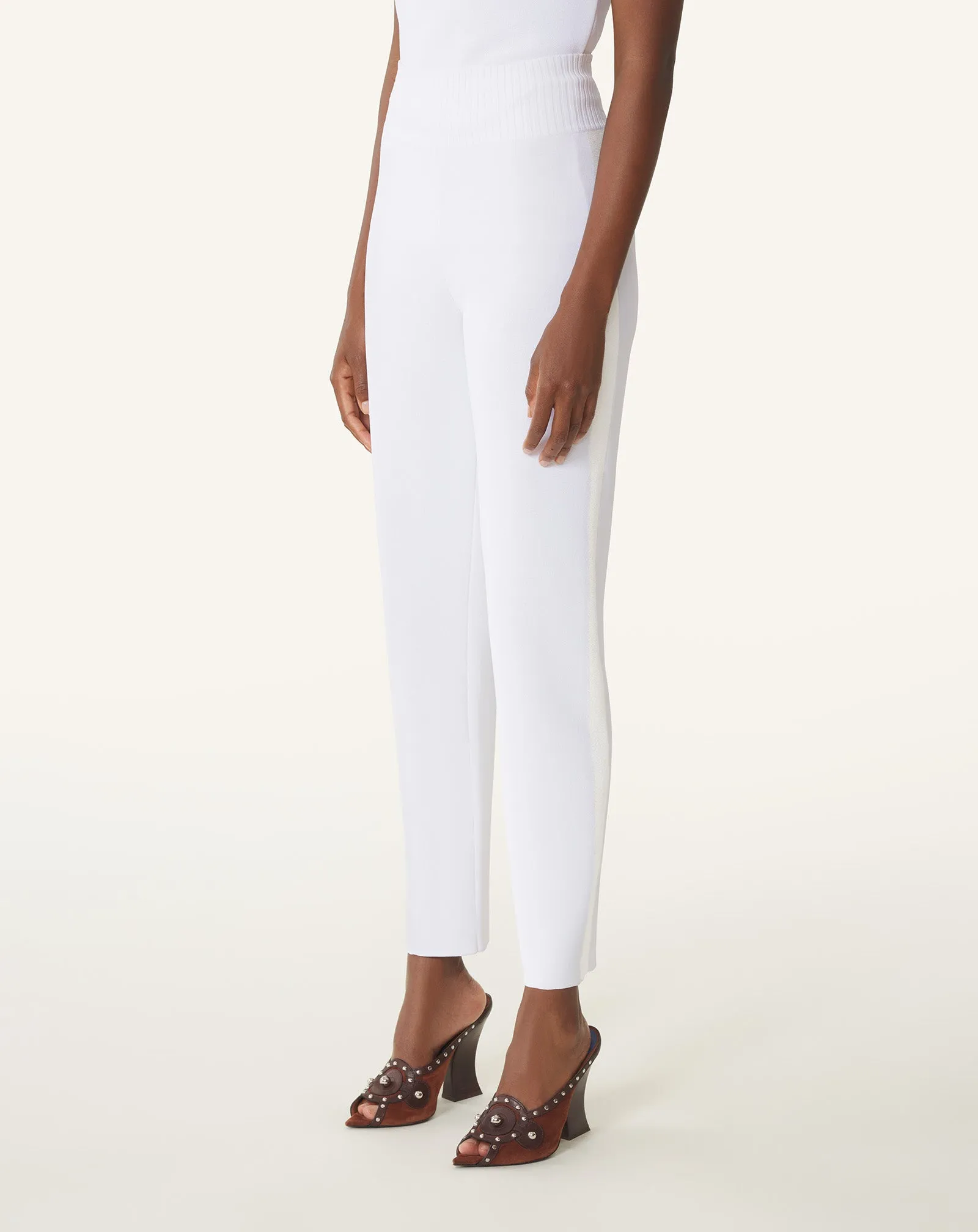 WHITE VISCOSE LEGGINGS sold by Lanvin product image thumbnail 3