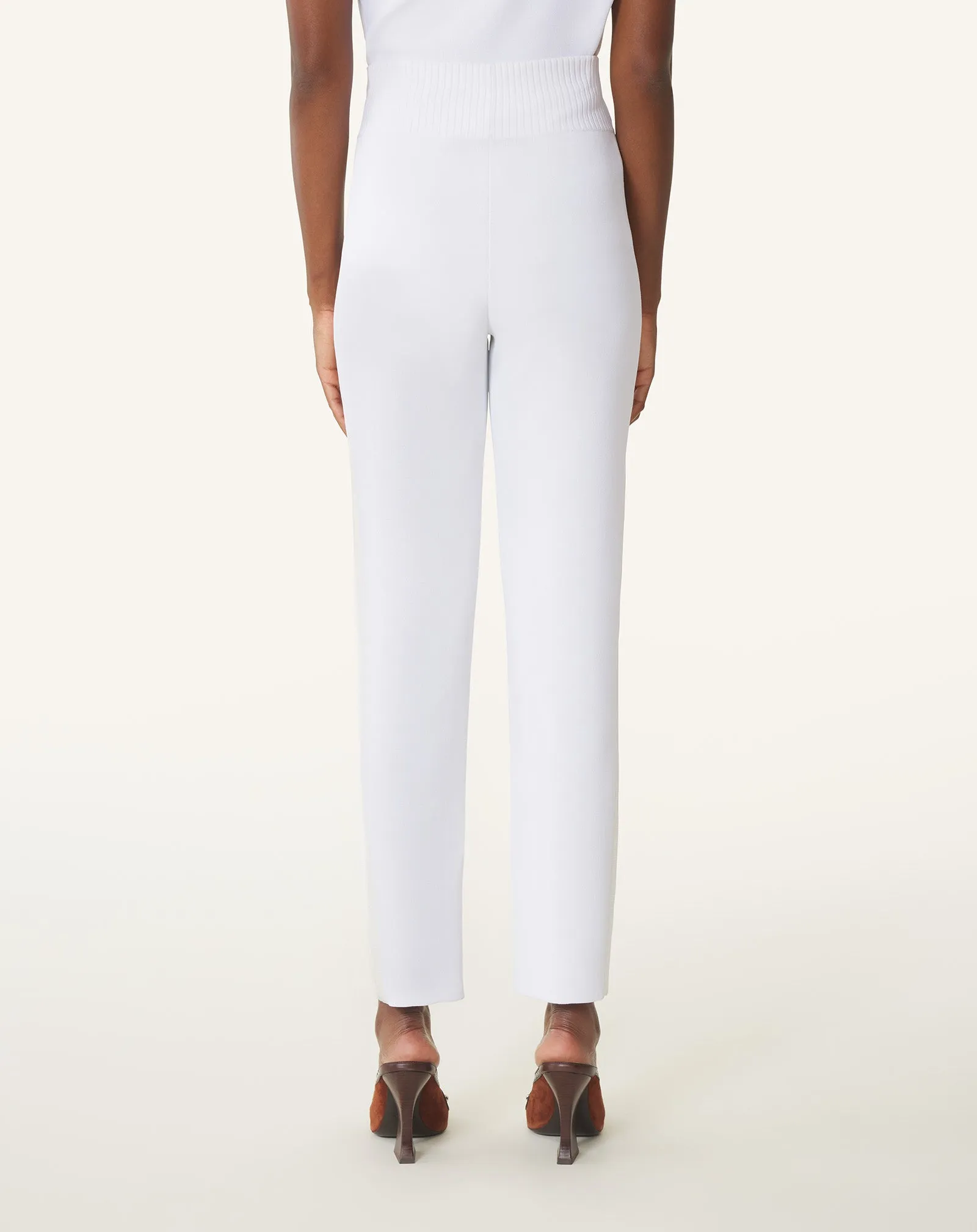 WHITE VISCOSE LEGGINGS sold by Lanvin product image thumbnail 4
