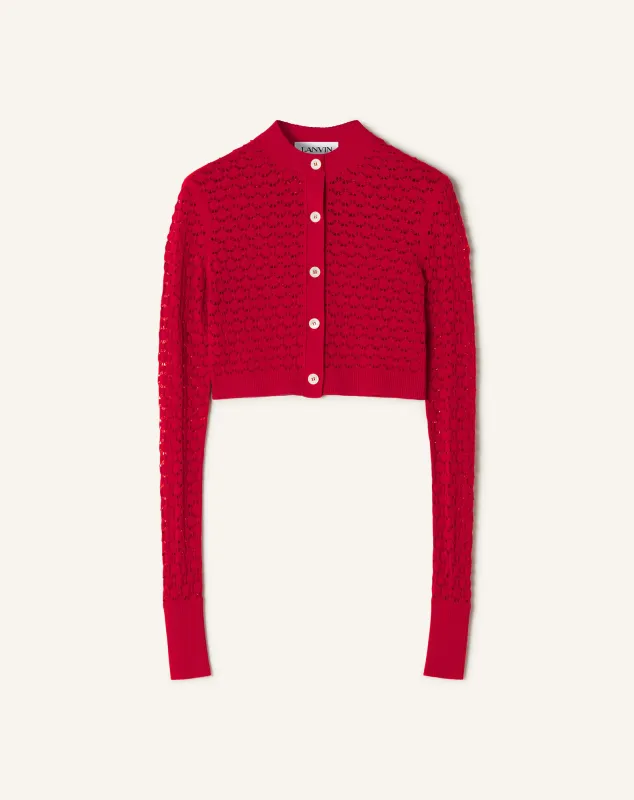 LACE CARDIGAN WITH ROUND NECK sold by Lanvin