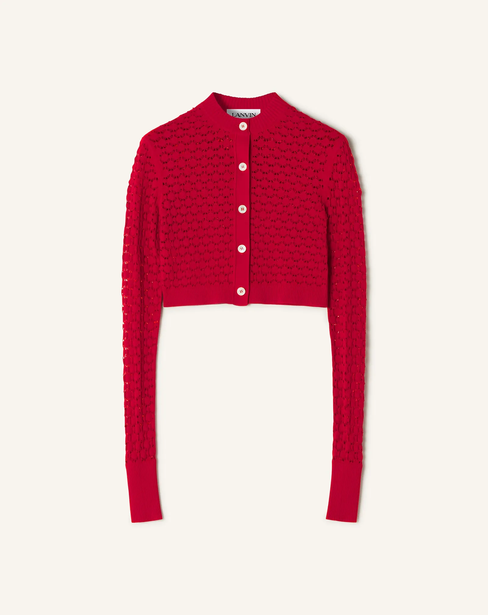 LACE CARDIGAN WITH ROUND NECK sold by Lanvin