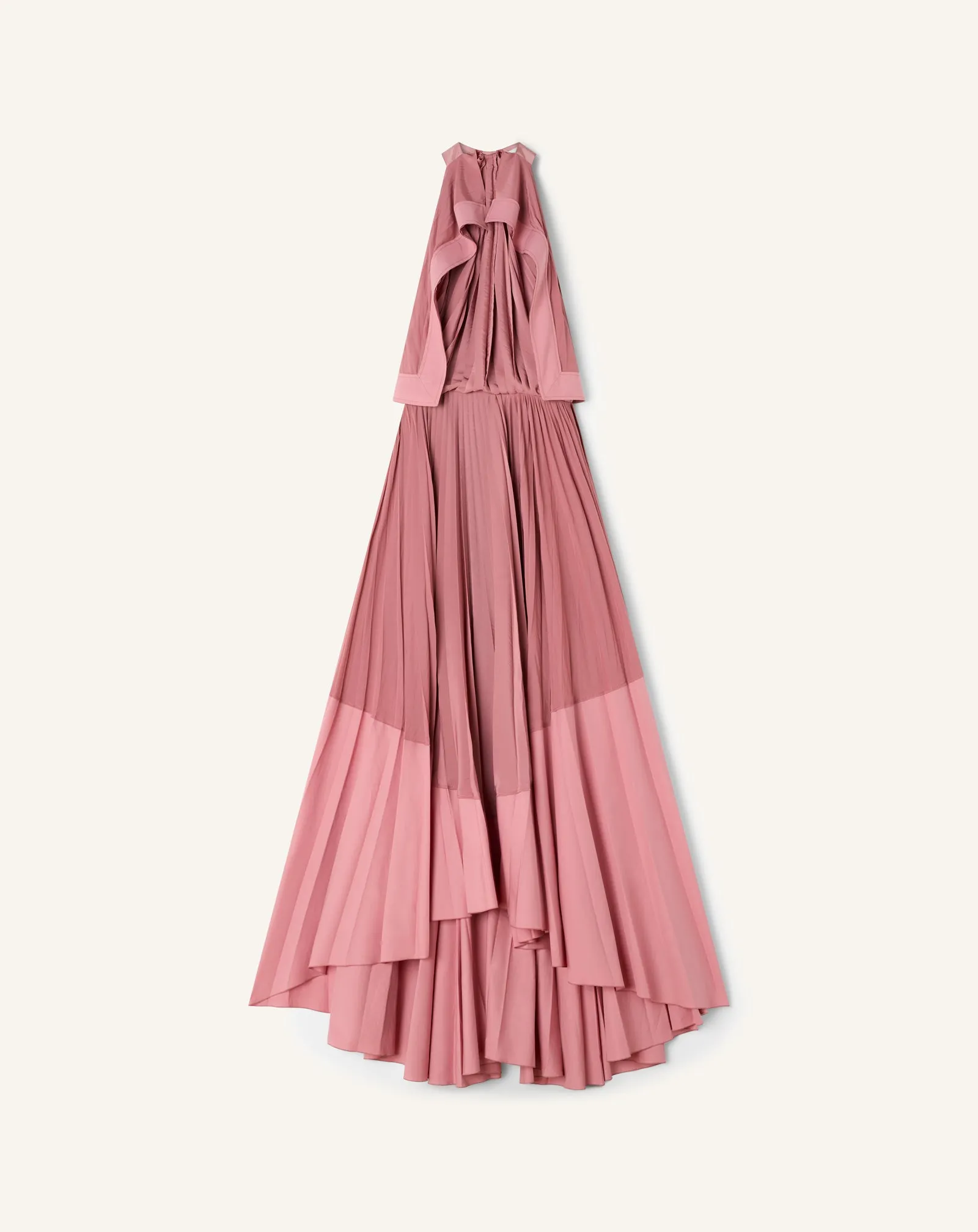 PLEATED DRESS IN CHARMEUSE AND COTTON sold by Lanvin