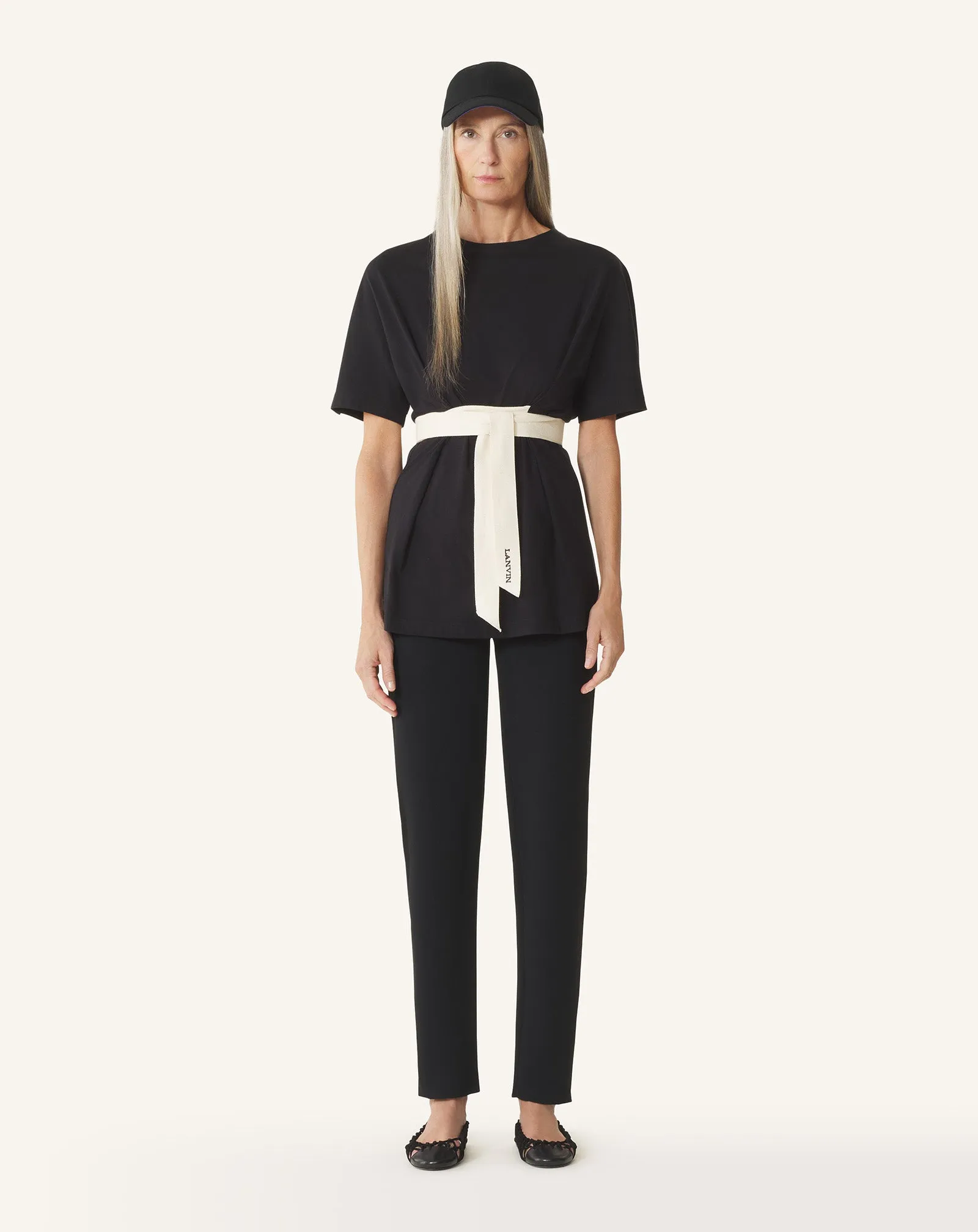 BELTED T-SHIRT IN COTTON AND SILK sold by Lanvin product image thumbnail 2