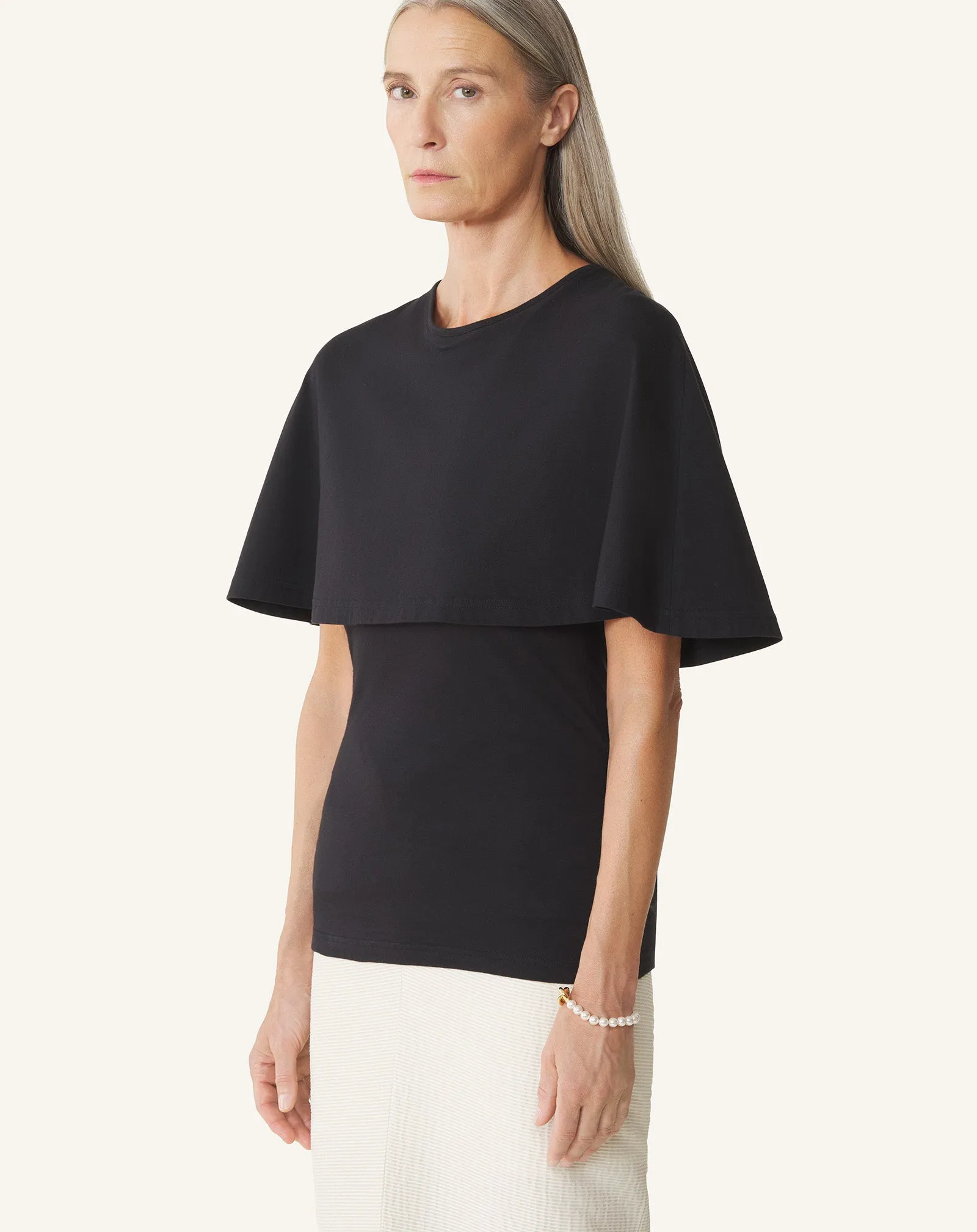 CAPE T-SHIRT IN COTTON AND SILK sold by Lanvin product image thumbnail 3