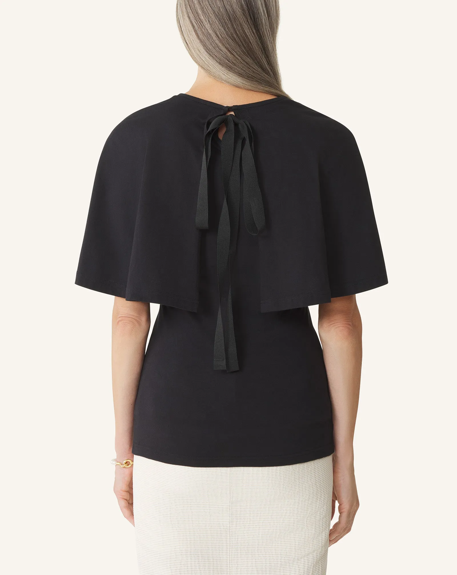 CAPE T-SHIRT IN COTTON AND SILK sold by Lanvin product image thumbnail 4