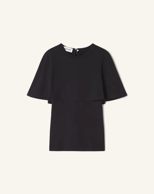 CAPE T-SHIRT IN COTTON AND SILK sold by Lanvin