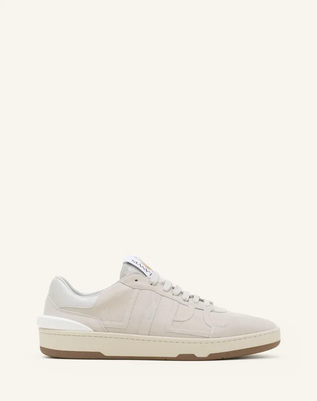 WHITE CLAY SNEAKERS IN MESH AND LEATHER sold by Lanvin
