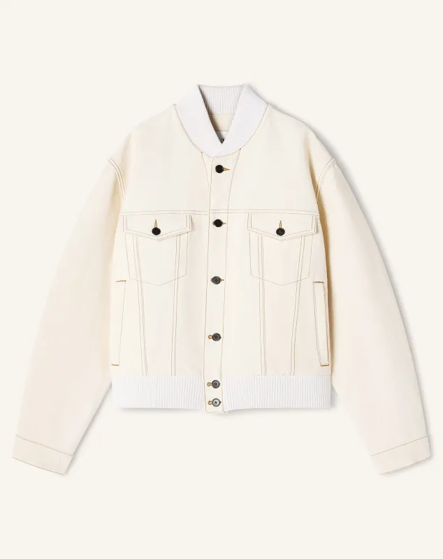 TEDDY JACKET IN DENIM made by Lanvin