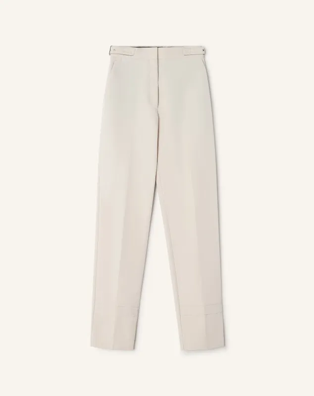 CIGARETTE PANTS IN TECHNICAL COTTON sold by Lanvin