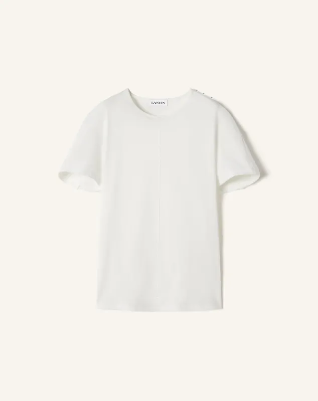 CAPE-EFFECT T-SHIRT IN COTTON AND SILK sold by Lanvin