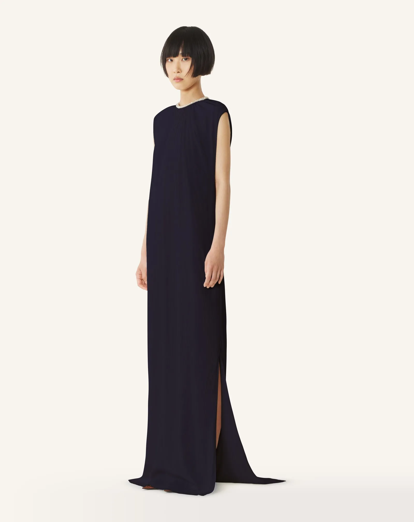 EMBROIDERED DRESS IN CHARMEUSE sold by Lanvin product image thumbnail 3