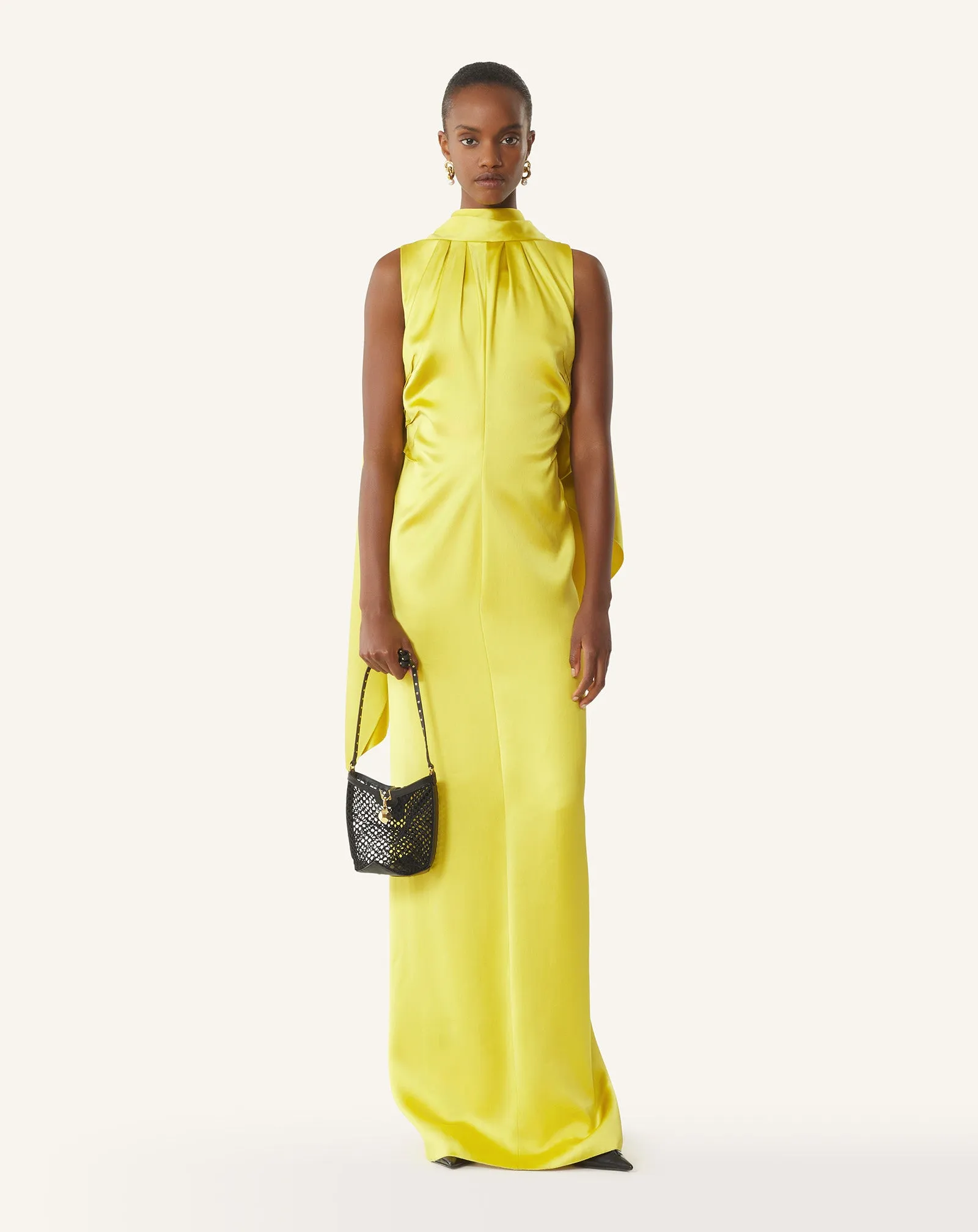 YELLOW LONG SATIN DRESS sold by Lanvin product image thumbnail 2