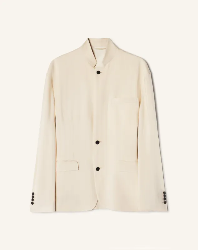 VISCOSE JACKET WITH STAND-UP COLLAR made by Lanvin