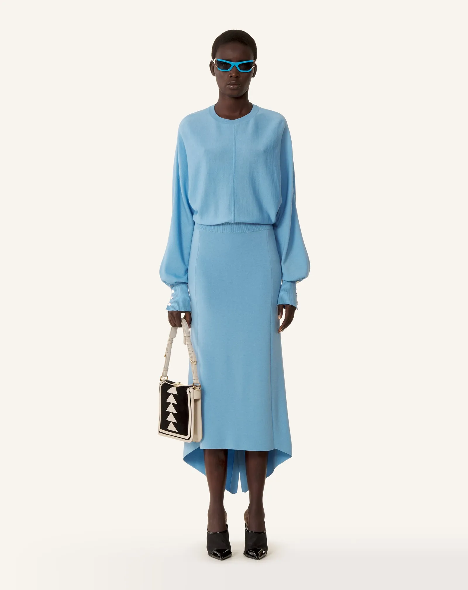 BUTTONED LONG SKIRT IN MERINO WOOL sold by Lanvin product image thumbnail 2