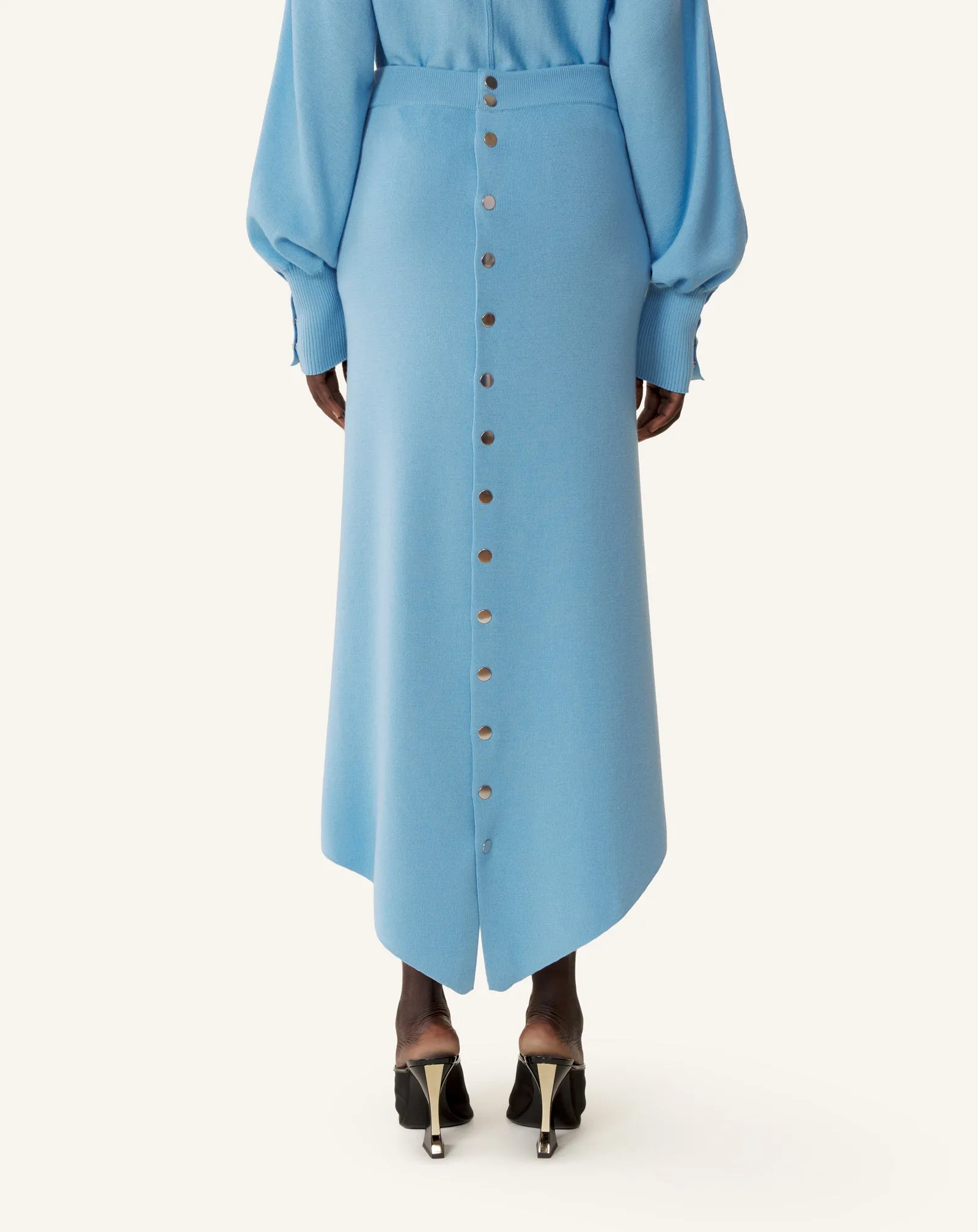 BUTTONED LONG SKIRT IN MERINO WOOL sold by Lanvin product image thumbnail 4