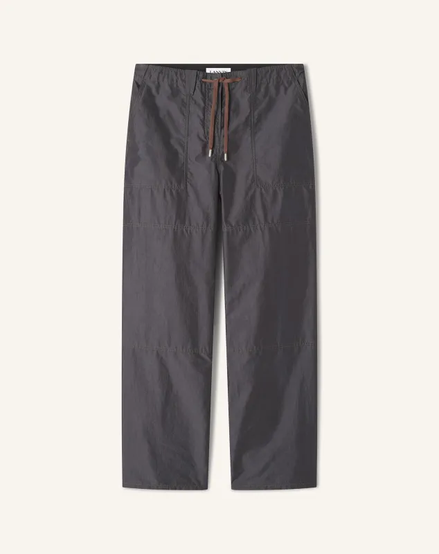 WIDE-LEG CHAMBRAY PANTS made by Lanvin